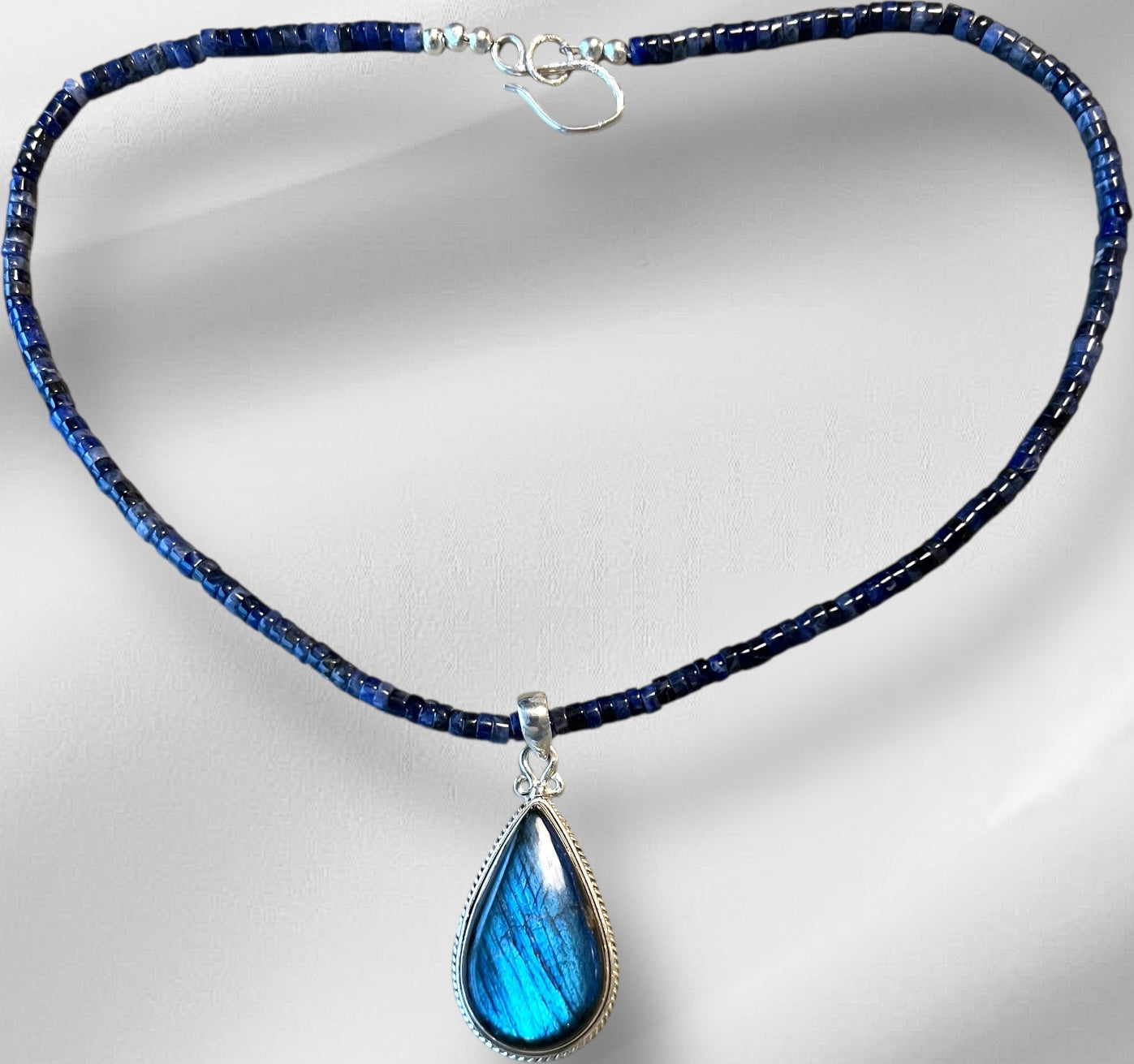 Necklace - Labradorite and Sodalite - sterling