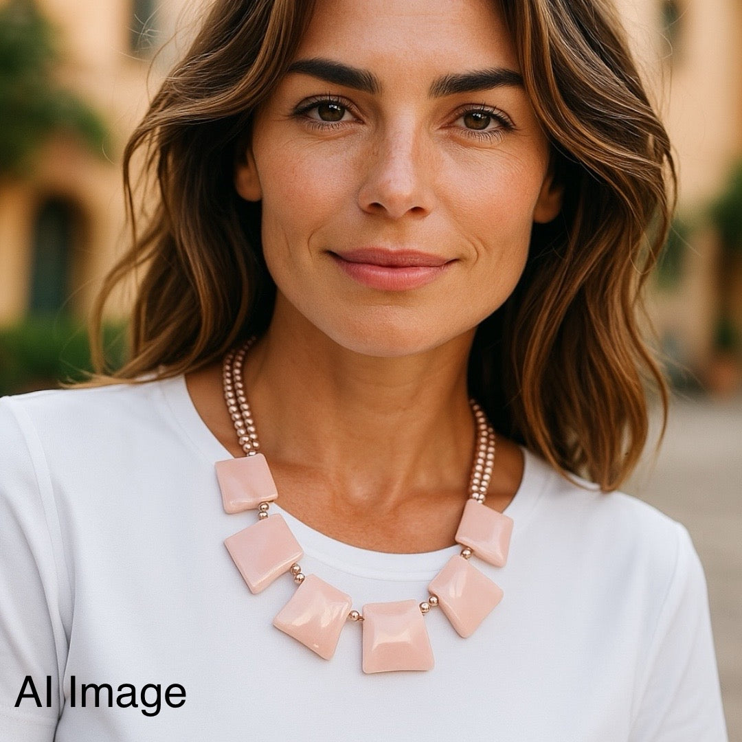 Pink statement necklace