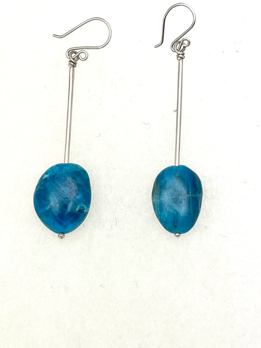 Earrings - Apatite drops