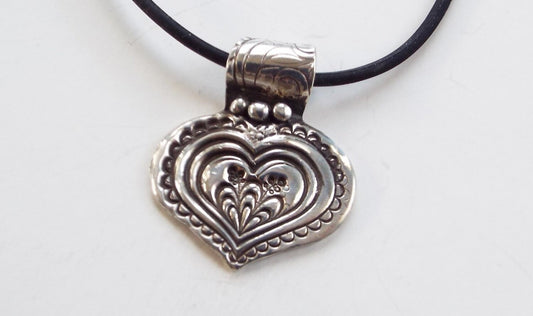 Fine Silver Heart Pendant