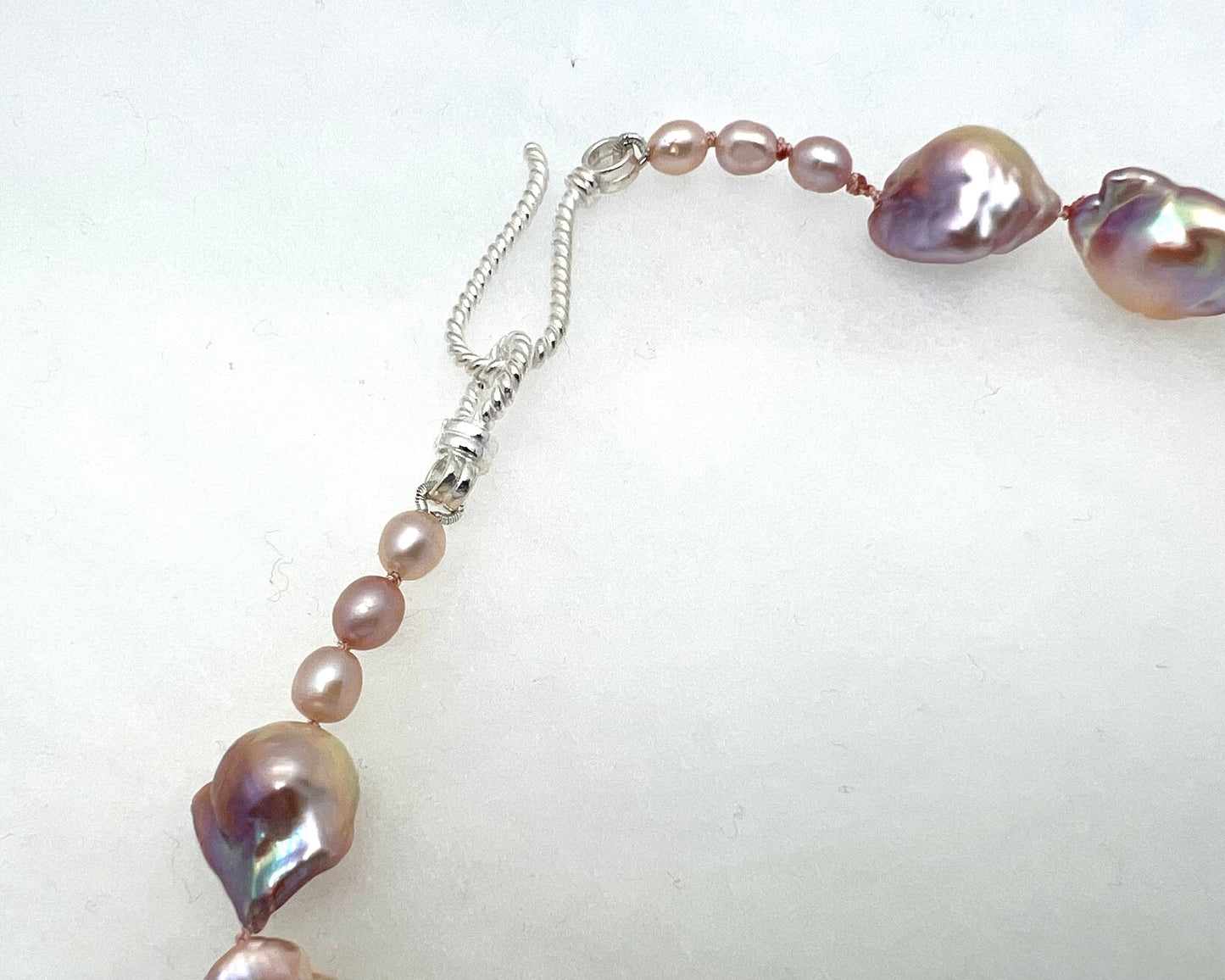 Multi-color baroque freshwater pearl necklace
