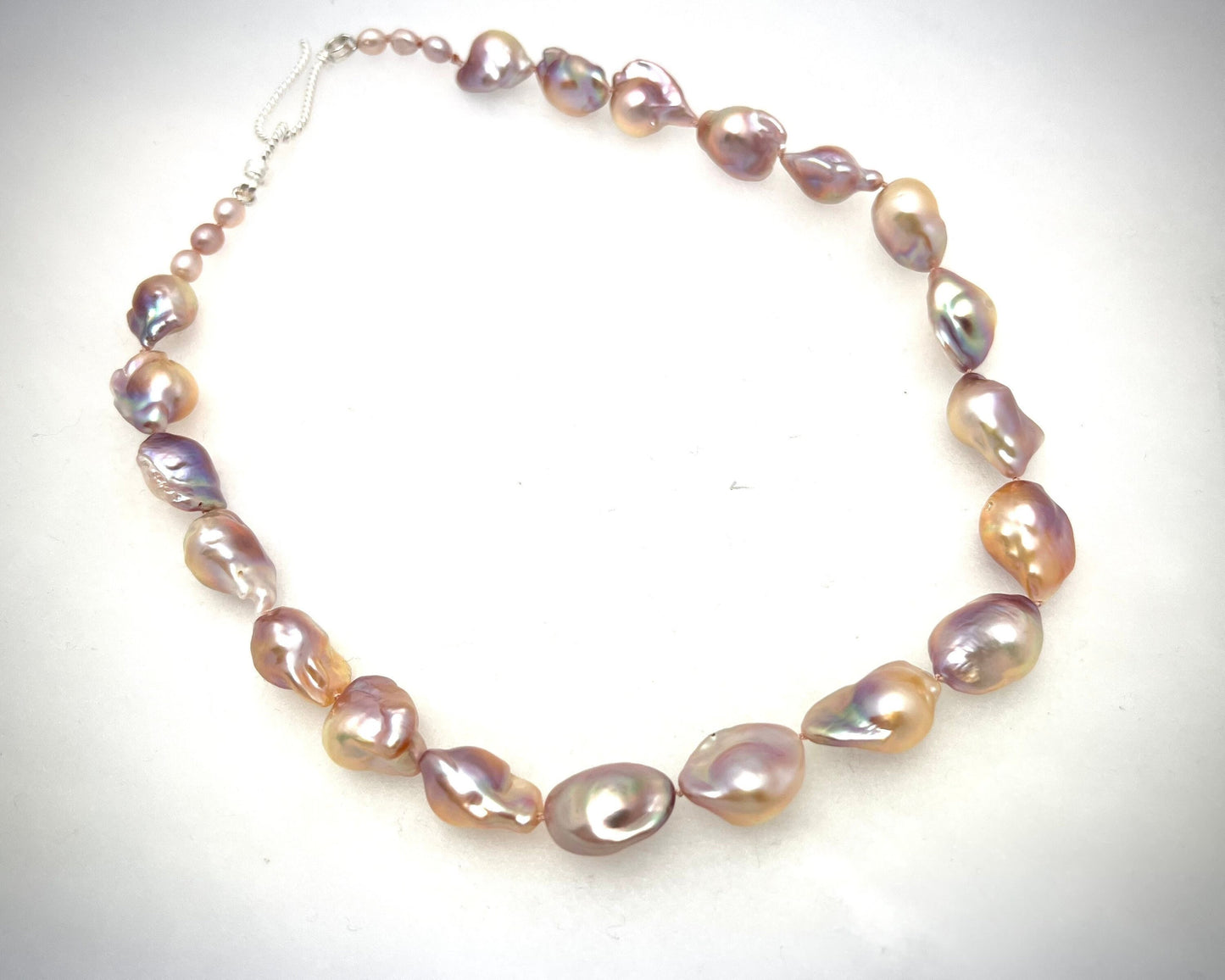 Multi-color baroque freshwater pearl necklace