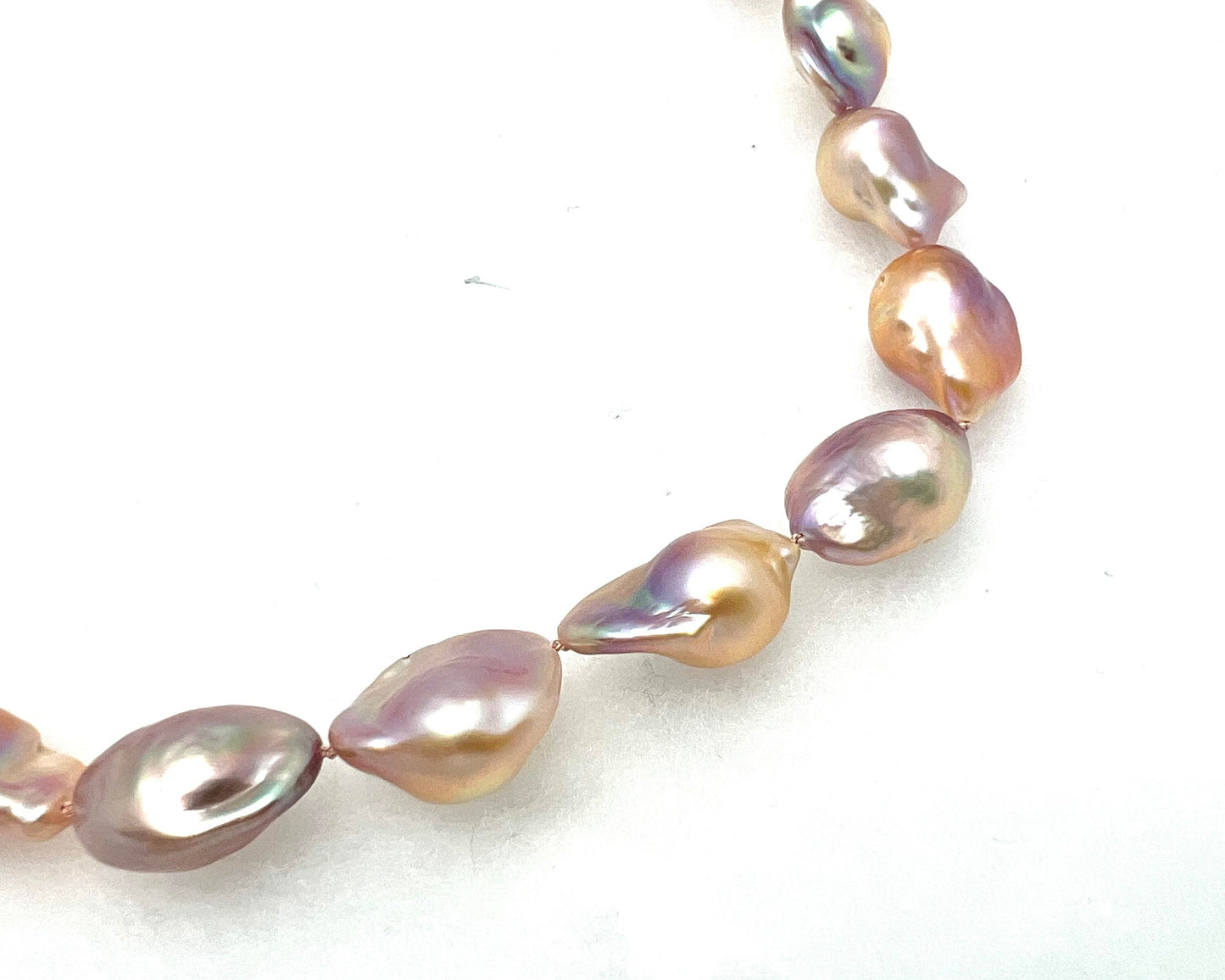 Multi-color baroque freshwater pearl necklace