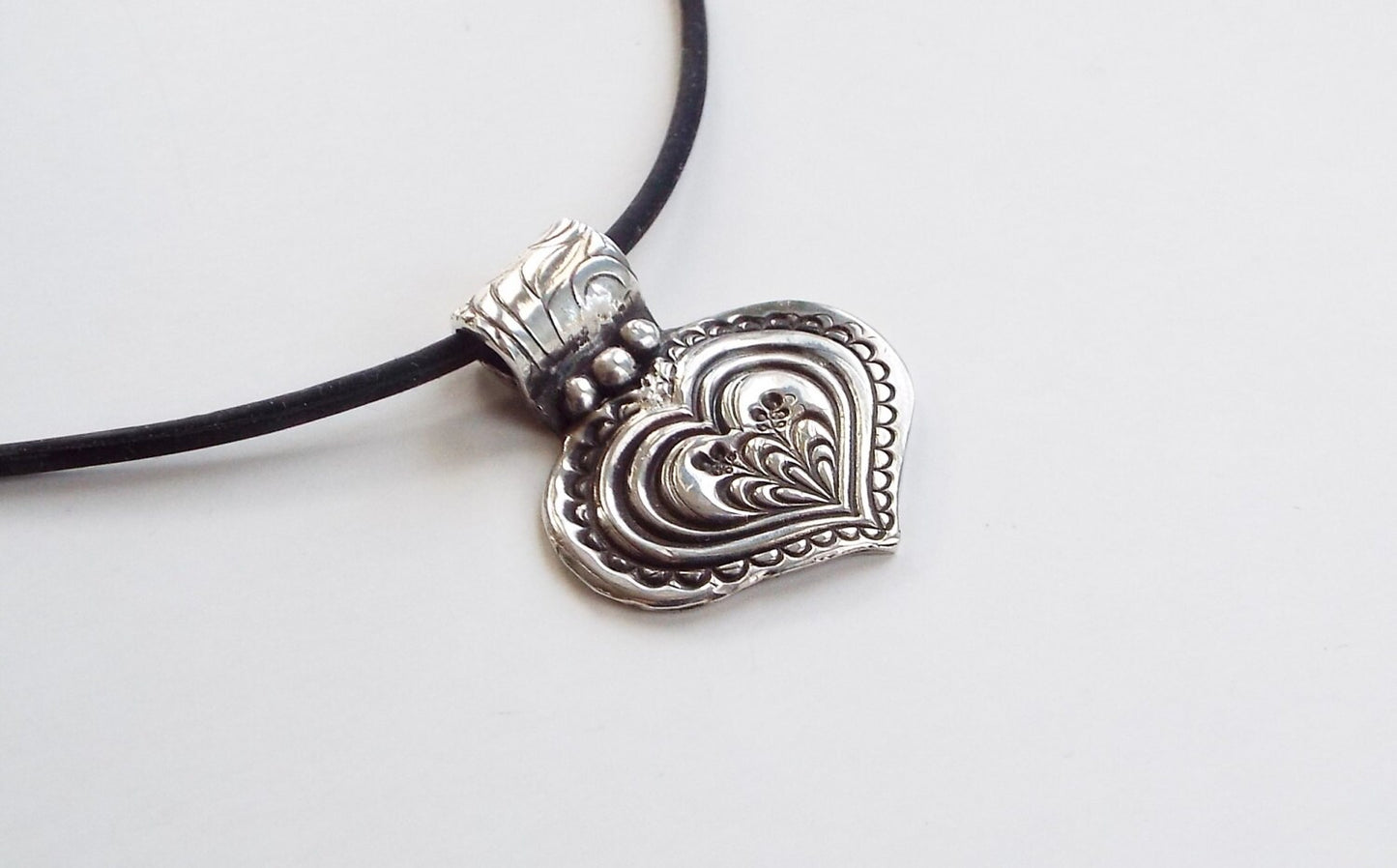 Fine Silver Heart Pendant